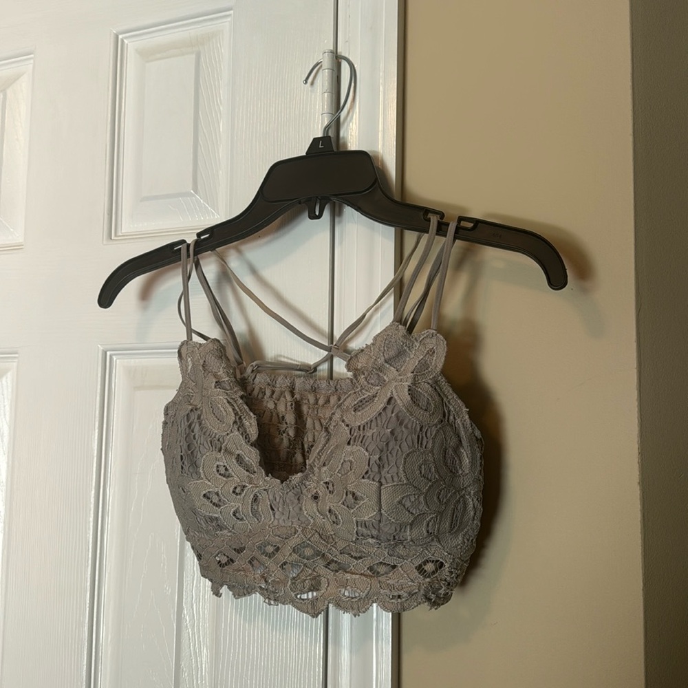 Lace Bralette Taupe Grey from Boutique